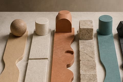 Distinct tactile business paths remain separated while sharing a calm evidence-centered workspace.