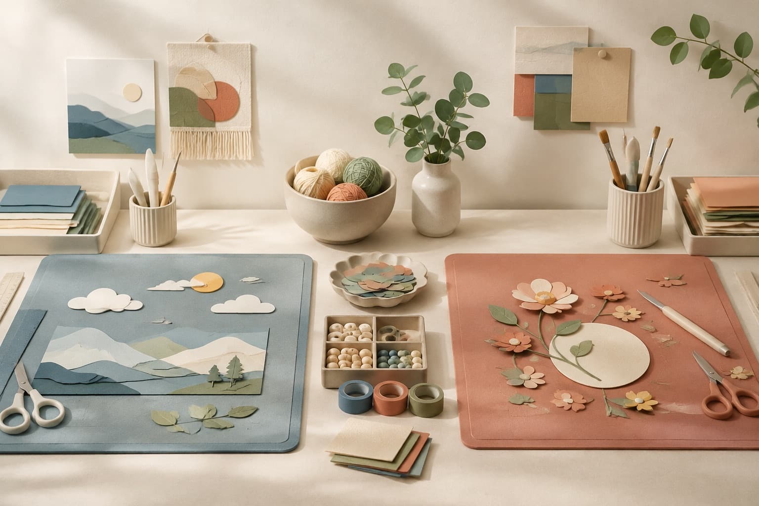 Share your hobby with others represented by a bounded tactile editorial still life without people, text, brands, fake UI, or promised outcomes.