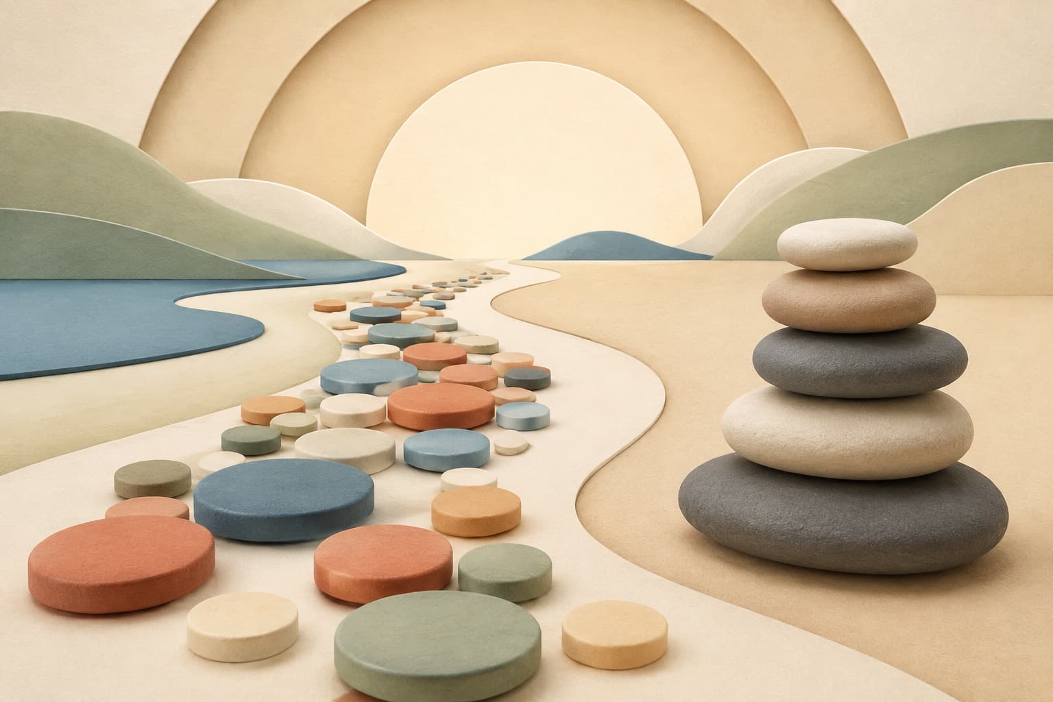 Use points and perks strategically represented by a bounded tactile editorial still life without people, text, brands, fake UI, or promised outcomes.