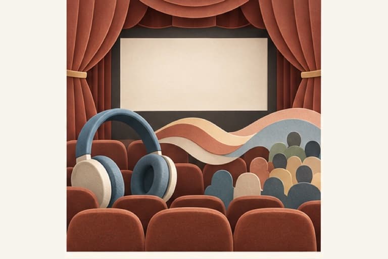 Understand entertainment trends represented by a bounded tactile editorial still life without people, text, brands, fake UI, or promised outcomes.