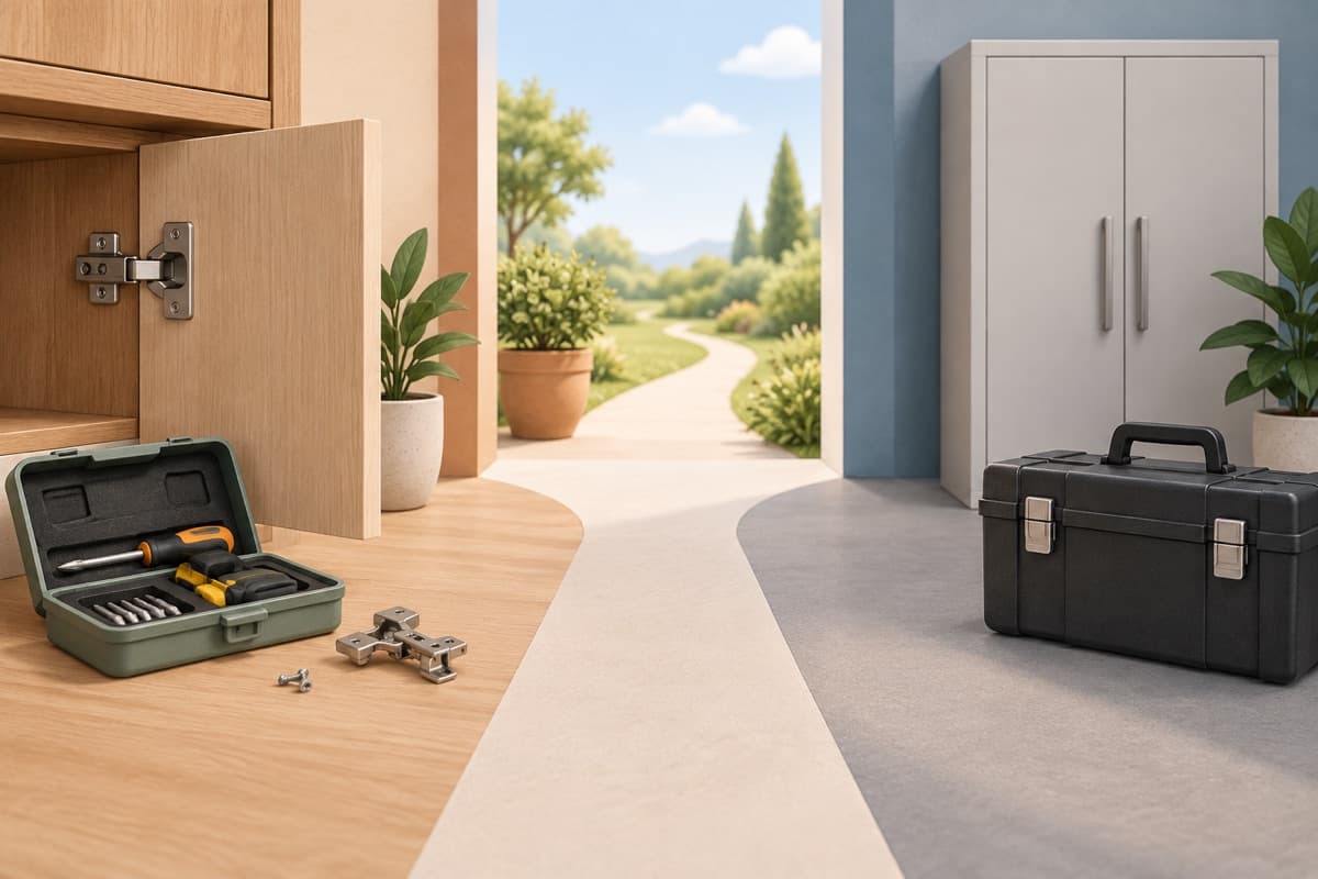 Know when to DIY vs hire help represented by a bounded tactile editorial still life without people, text, brands, fake UI, or promised outcomes.