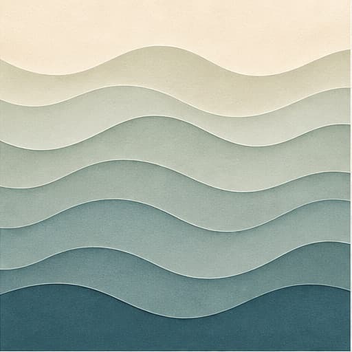 Gentle blue-green waves settle into an even cadence.