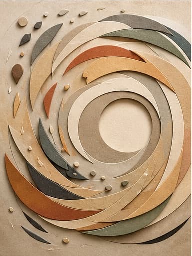 Circular disorder opens into a calmer, more spacious center.