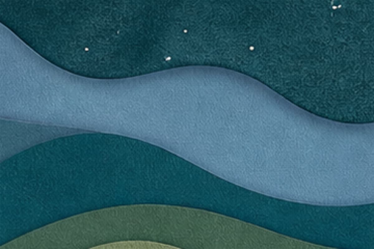 Quiet blue-green layers create protected space for recovery.