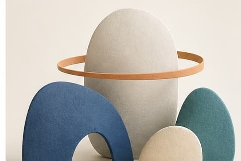 Soft varied forms coexist around a stable center, suggesting emotional awareness and choice.