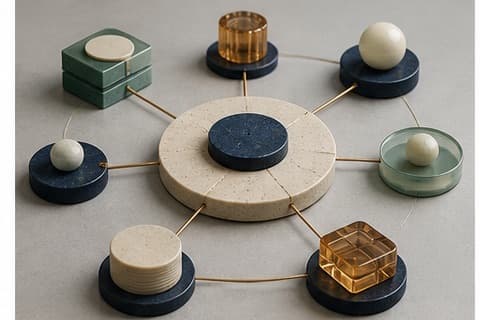 Manage Projects and Stakeholders is represented by a calm abstract editorial still life without people, text, or promised outcomes.
